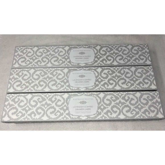 Lavender Scented Drawer Liner Damask Dresser Shelf 6.5" X 23" 3 Boxes /15 Sheets - Picture 1 of 6